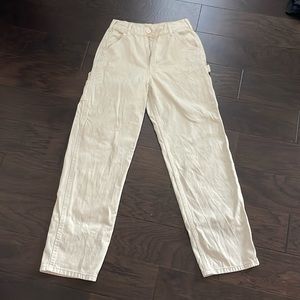 Brandy Melville John Galt Cream Carpenter Pants